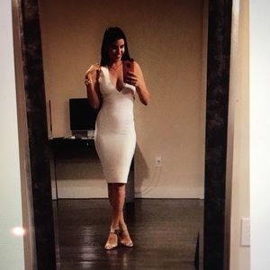 White bandage cocktail dress